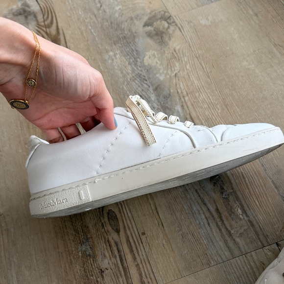 Max Mara white leather lace-up sneakers - Picture 9 of 16